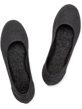 〽️Women Black Ballet Flat Low Wedge Comfort all-weather Soft Round Toe Slip Shoe